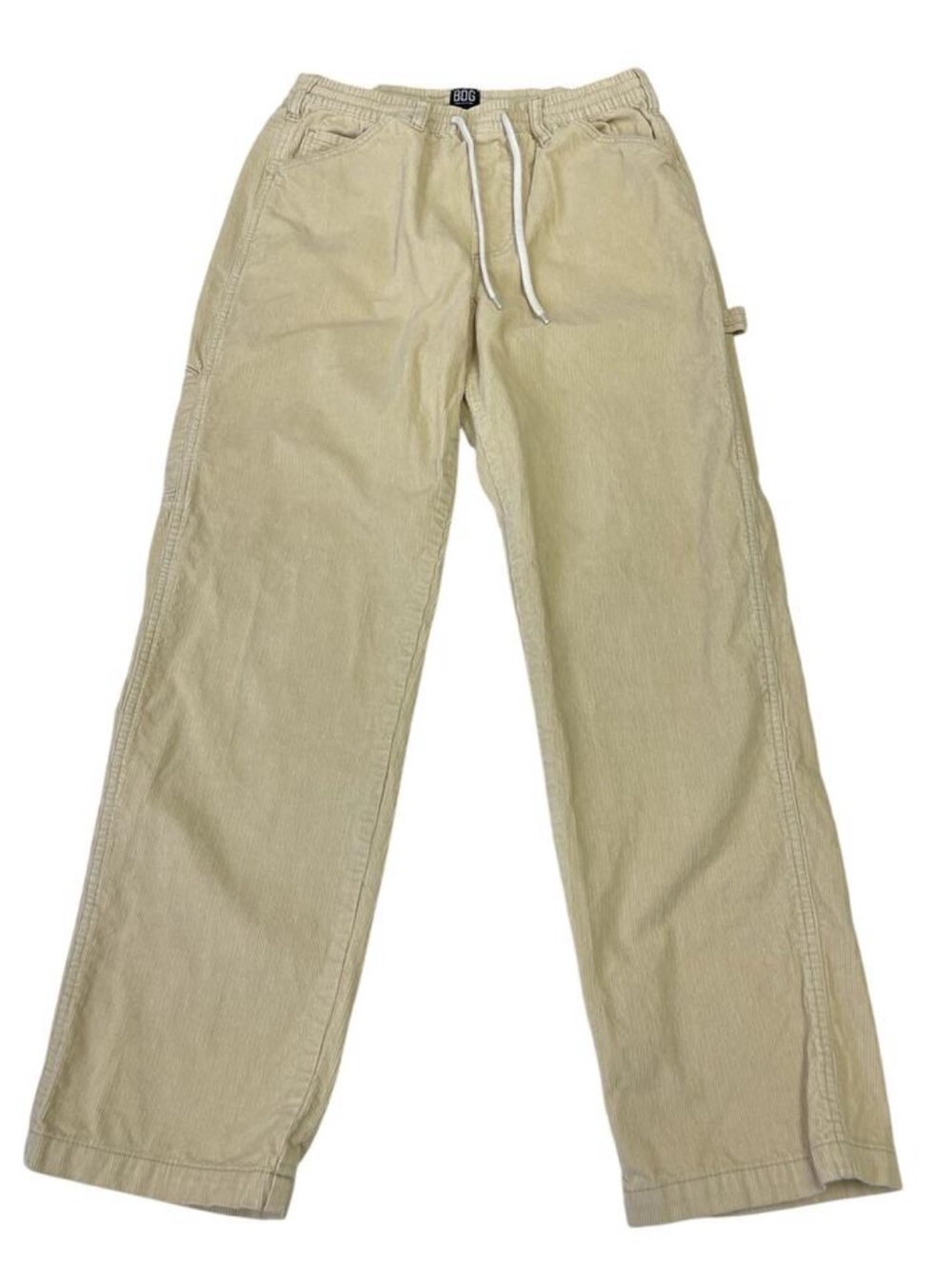 BDG Beige Corduroy Drawstring Waist Pants - Picture 2 of 10